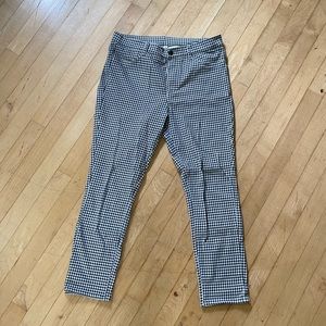 Uniqlo Ultra Stretch High Rise Cropped Check Print Leggings Pants waist 30-31